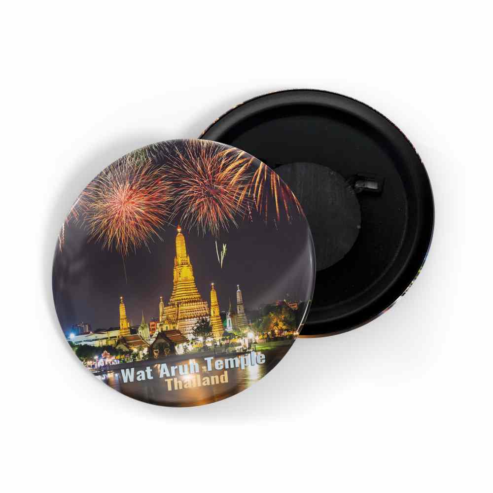 dhcrafts Fridge Magnet Multicolor Famous Tourist Place Wat Arun Temple Thailand D2 Glossy Finish Design Pack of 1